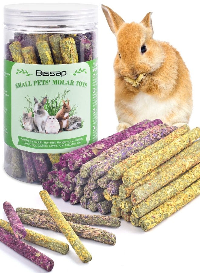 Bissap 36PCS Rabbit Chew Sticks, Mixed Natural Flower Rose Chrysanthemum and Forget-me-not Chew Toys Treats for Rabbit Bunny Chinchilla Guinea Pig Hamster and Other Small Animals Molar Snacks - Image 1